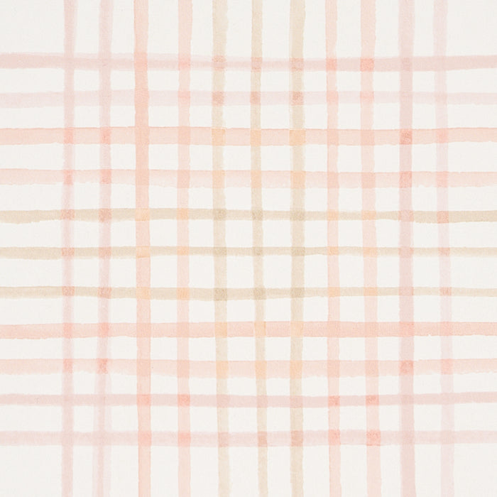 Schumacher Minerva Plaid Pink Wallpaper Sample 5012372