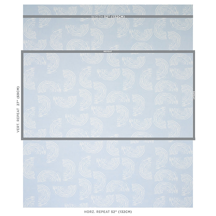 Schumacher Quansoo Ivory On Sky Wallpaper Sample 5012400