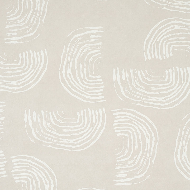 Schumacher Quansoo Ivory On Neutral Wallpaper Sample 5012401