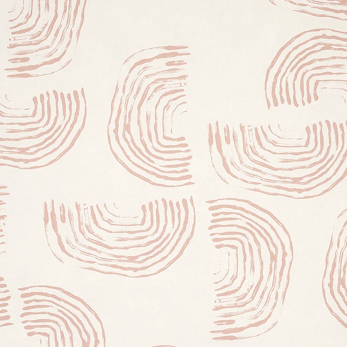 Schumacher Quansoo Coral On Ivory Wallpaper Sample 5012402