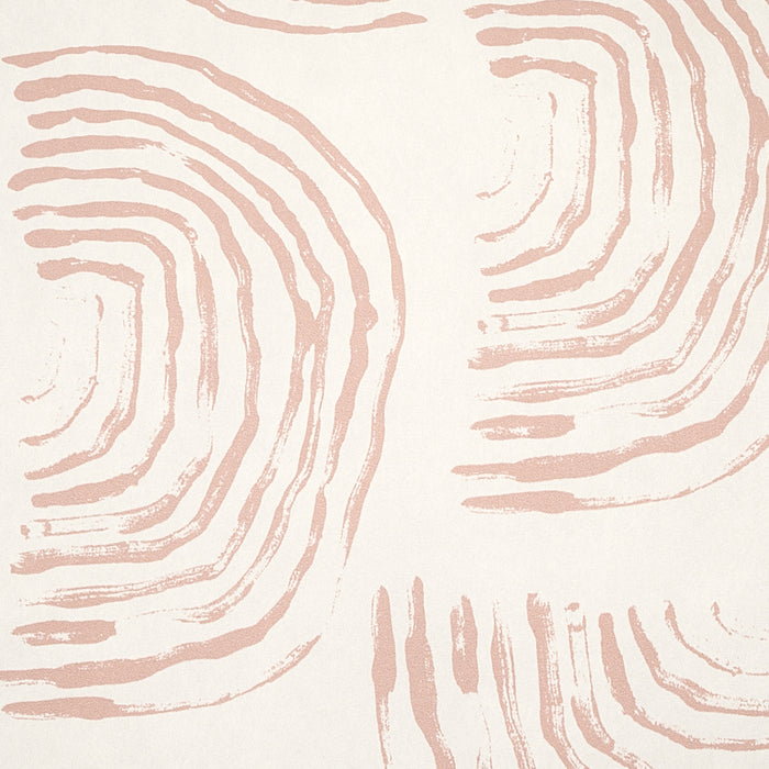 Schumacher Quansoo Coral On Ivory Wallpaper Sample 5012402