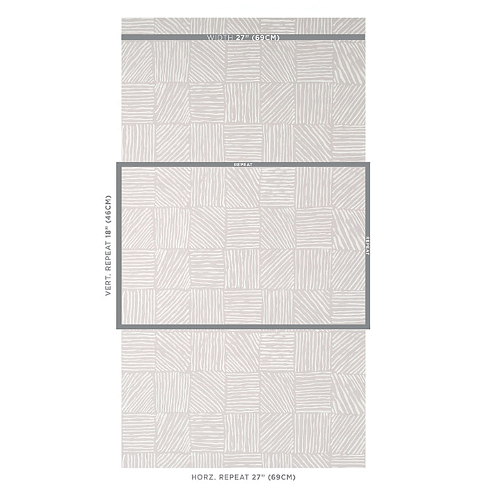 Schumacher Katama Ivory On Stone Wallpaper Sample 5012420