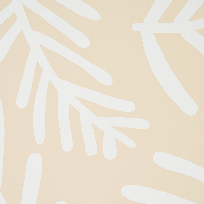 Schumacher Tiah Cove Ivory On Natural Wallpaper Sample 5012452