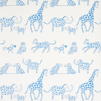 Schumacher Jungle Jubilee Blue Wallpaper 5012470