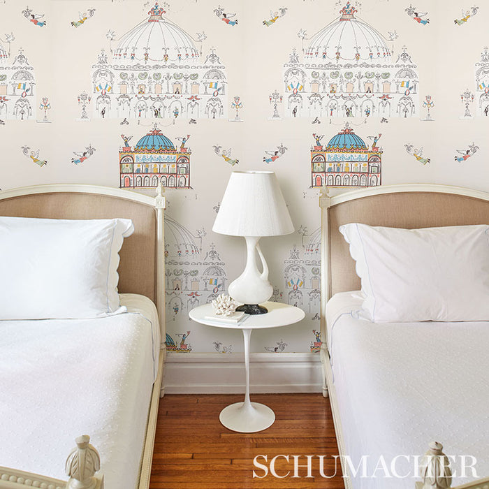 Schumacher Opera Ivory Wallpaper Sample 5012481