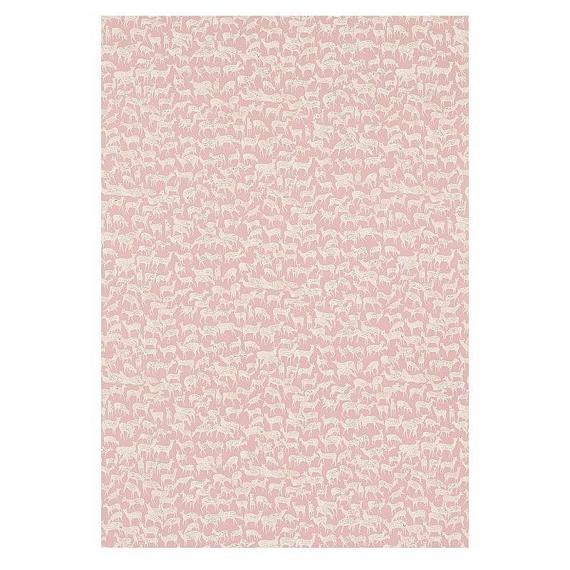 Schumacher Fauna Dusty Pink Wallpaper Sample 5012491