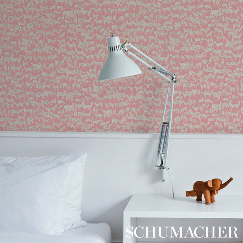 Schumacher Fauna Dusty Pink 5012491 Wallpaper | 40% Off (Samples)