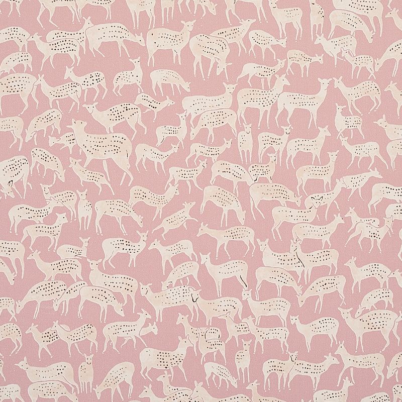 Schumacher Fauna Dusty Pink Wallpaper Sample 5012491