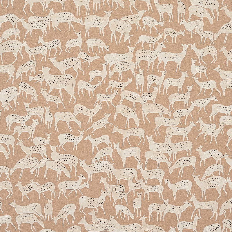 Schumacher Fauna Fawn Wallpaper Sample 5012492