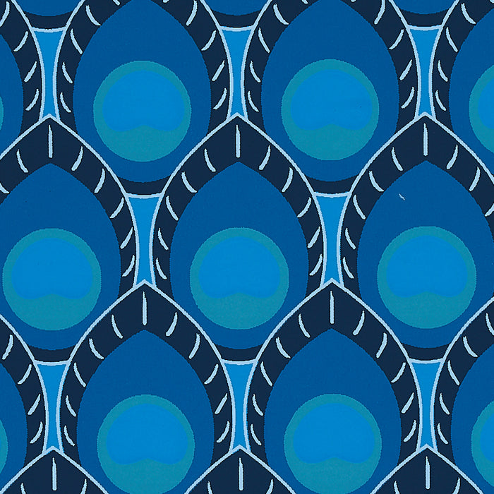 Schumacher Dawnridge Peacock Wallpaper Sample 5012521