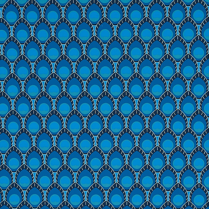 Schumacher Dawnridge Peacock Wallpaper Sample 5012521