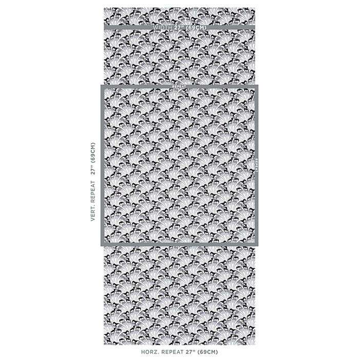 Schumacher Gotham Swing Charcoal Wallpaper Sample 5012530