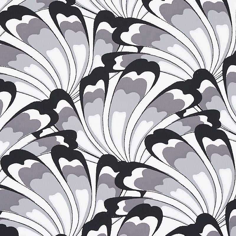 Schumacher Gotham Swing Charcoal Wallpaper Sample 5012530