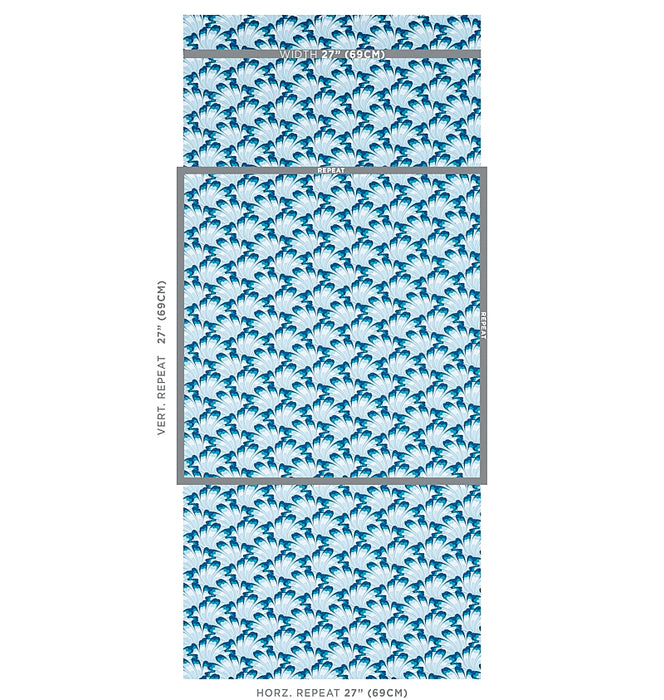 Schumacher Gotham Swing Royal Wallpaper Sample 5012532