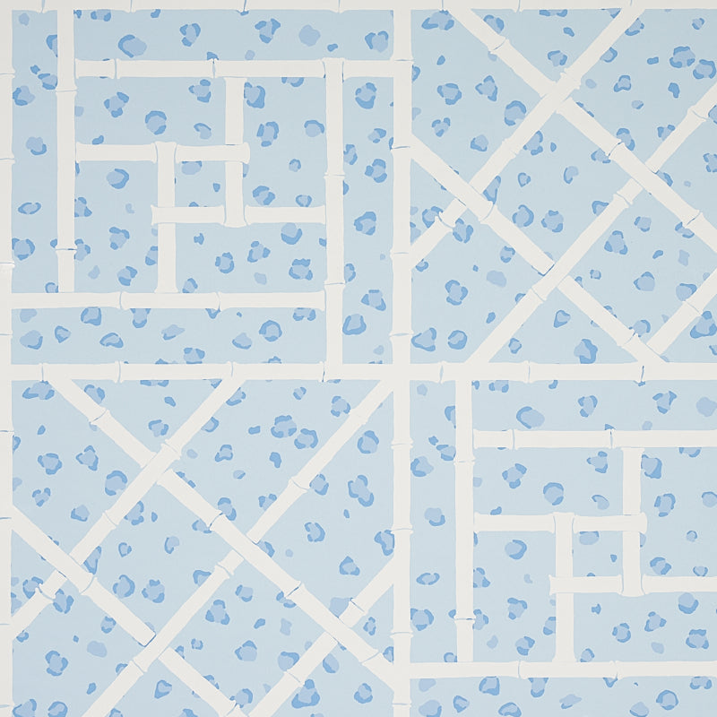 Schumacher Fancy Beast Sky Blue Wallpaper Sample 5012562