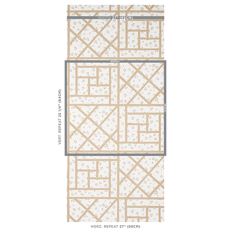 Schumacher Fancy Beast Sand Wallpaper Sample 5012563