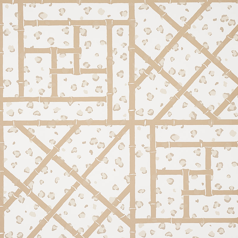 Schumacher Fancy Beast Sand Wallpaper Sample 5012563