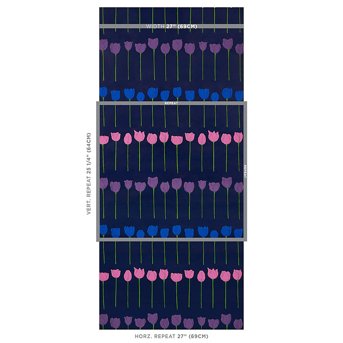 Schumacher Edie Electric Jewel Wallpaper Sample 5012580