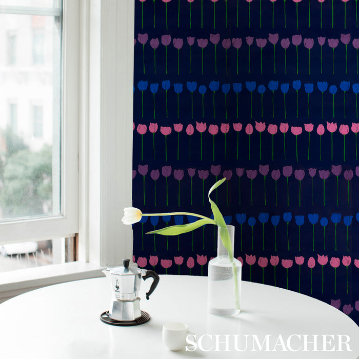 Schumacher Edie Electric Jewel Wallpaper Sample 5012580