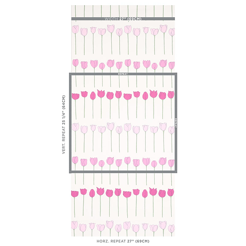 Schumacher Edie Pink Ladies Wallpaper 5012581