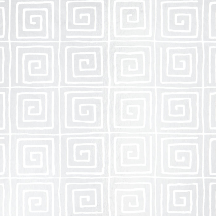 Schumacher Trousdale Metallic Platinum Blanc Wallpaper Sample 5012590