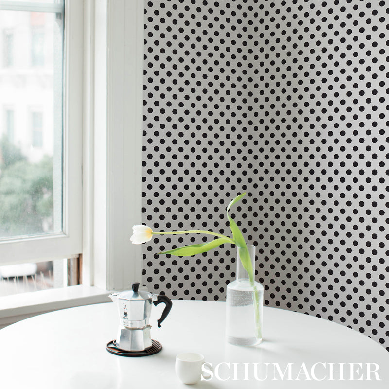 Schumacher Lady Black & White Wallpaper Sample 5012610