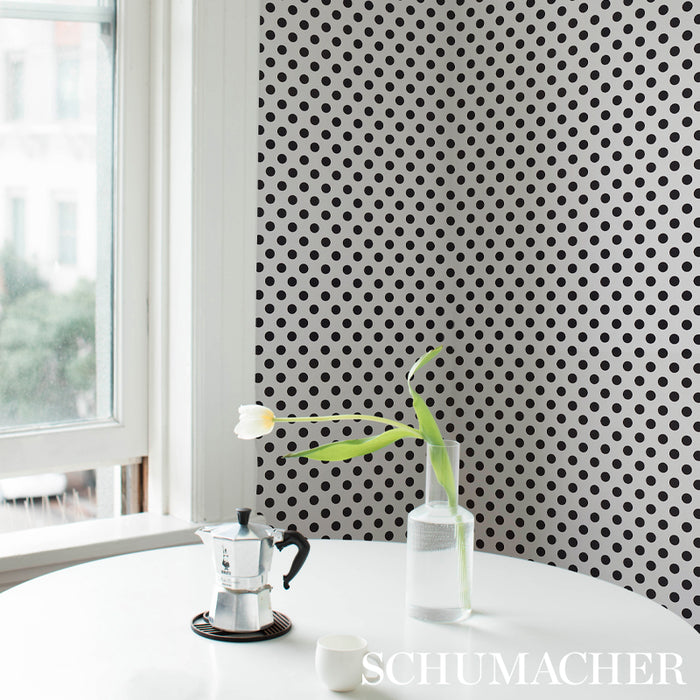 Schumacher Lady Black & White Wallpaper Sample 5012610