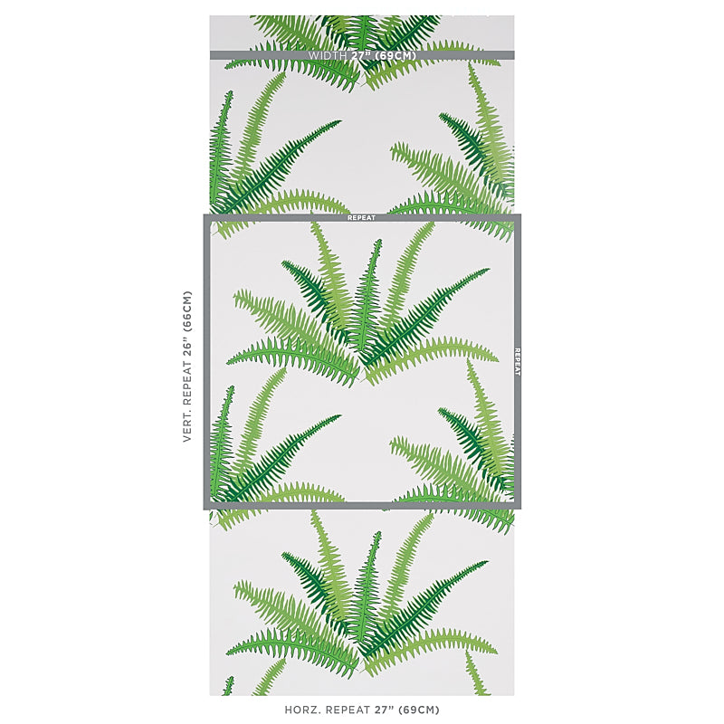 Schumacher Canyon Ferns Jungle Wallpaper Sample 5012621