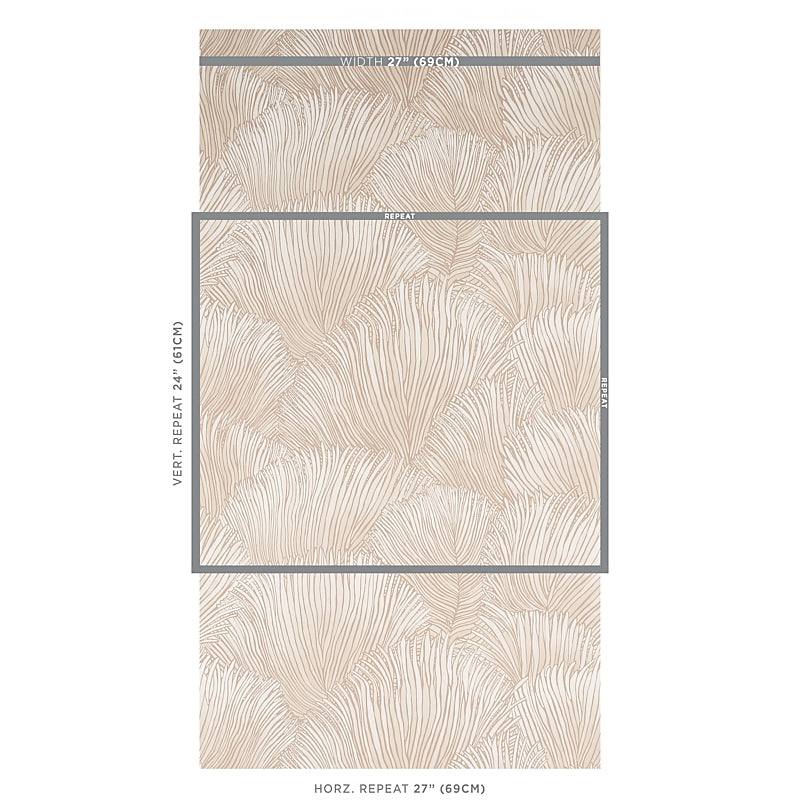 Schumacher Fondale Ivory Wallpaper Sample 5012650