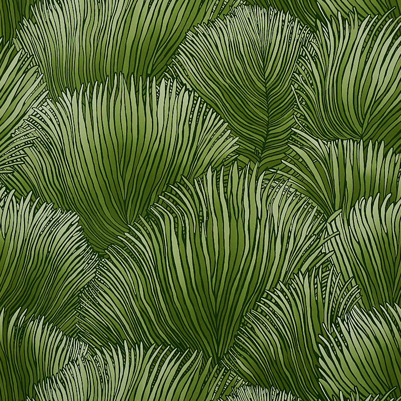 Schumacher Fondale Green Wallpaper Sample 5012652