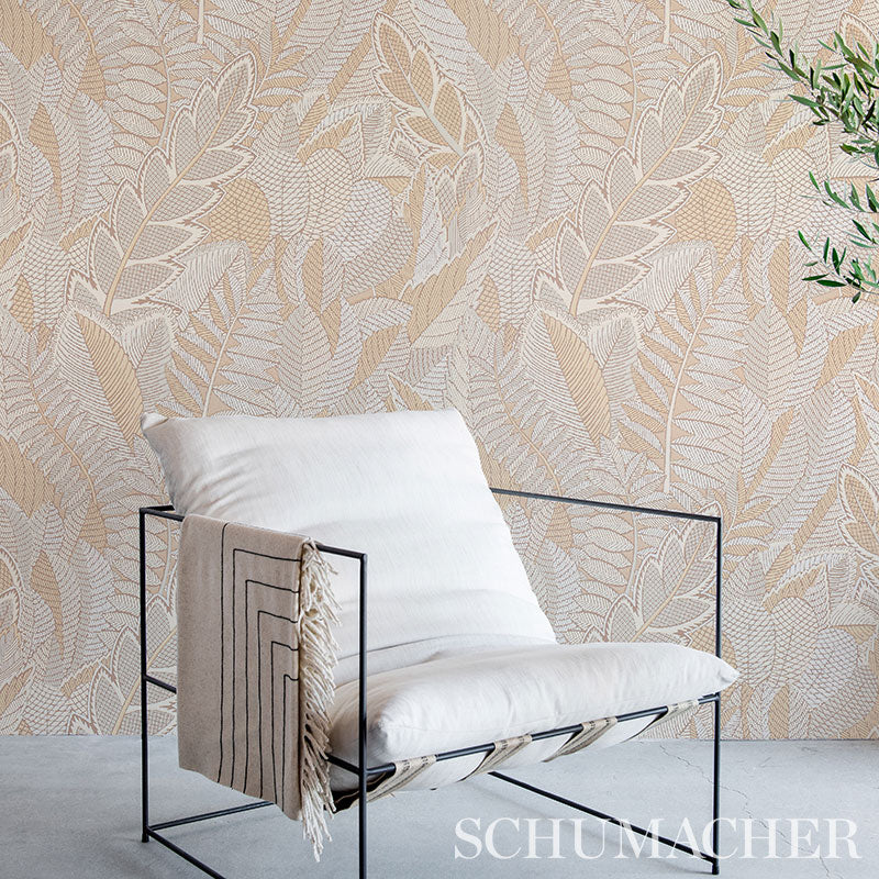 Schumacher Japura Forest Neutral Wallpaper Sample 5012660