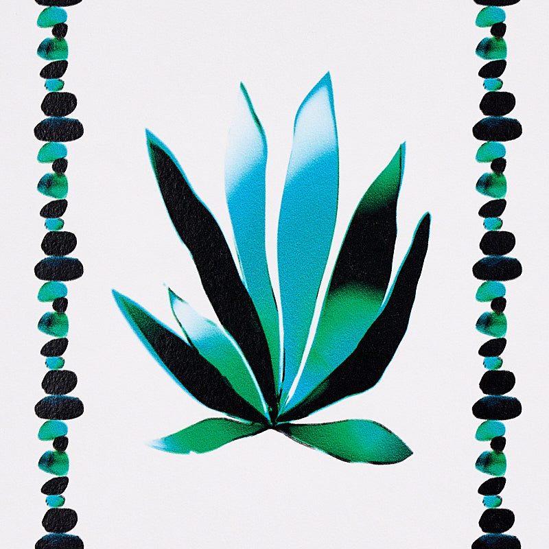 Schumacher Agave Stripe Lanai Wallpaper Sample 5012680