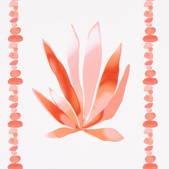 Schumacher Agave Stripe Grapefruit Wallpaper Sample 5012682