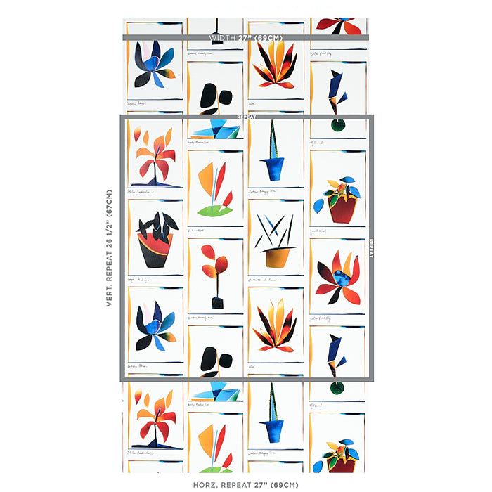 Schumacher Botanicals Spectrum Multi Wallpaper Sample 5012690