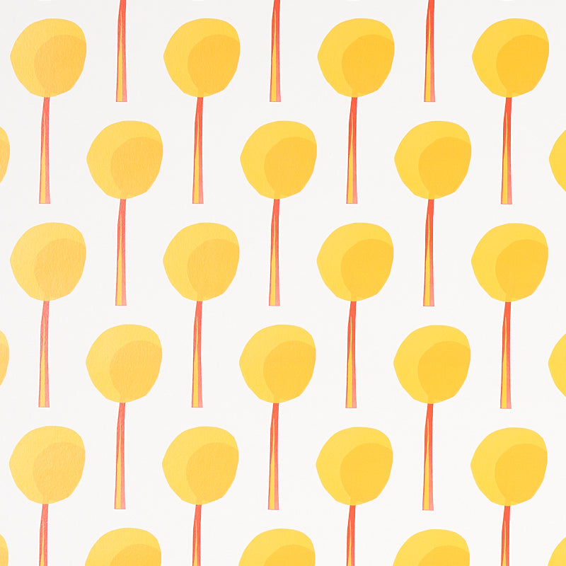 Schumacher Topiary Marigold Wallpaper Sample 5012700