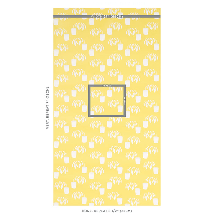 Schumacher Reaching Out Lemonade Wallpaper Sample 5012711