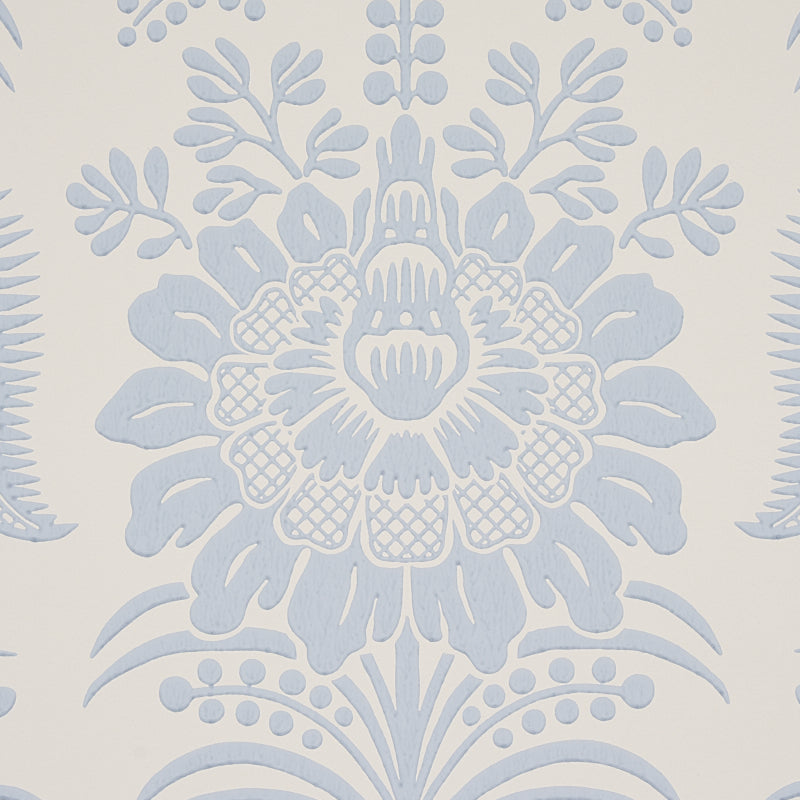 Schumacher Greta Ivory Wallpaper Sample 5012720