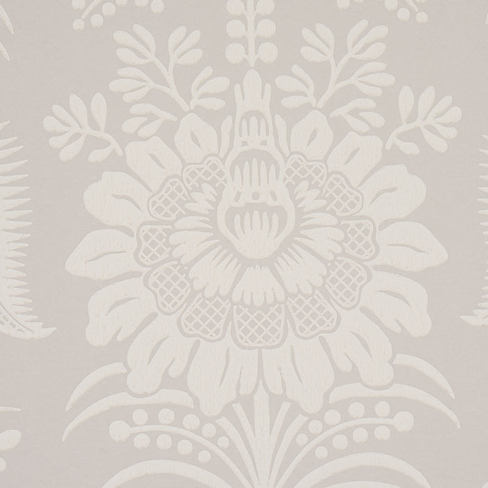 Schumacher Greta Grey Wallpaper Sample 5012721