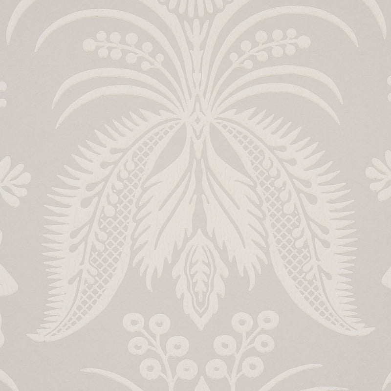 Schumacher Greta Grey Wallpaper Sample 5012721