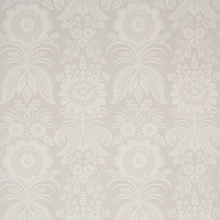 Schumacher Greta Grey Wallpaper Sample 5012721
