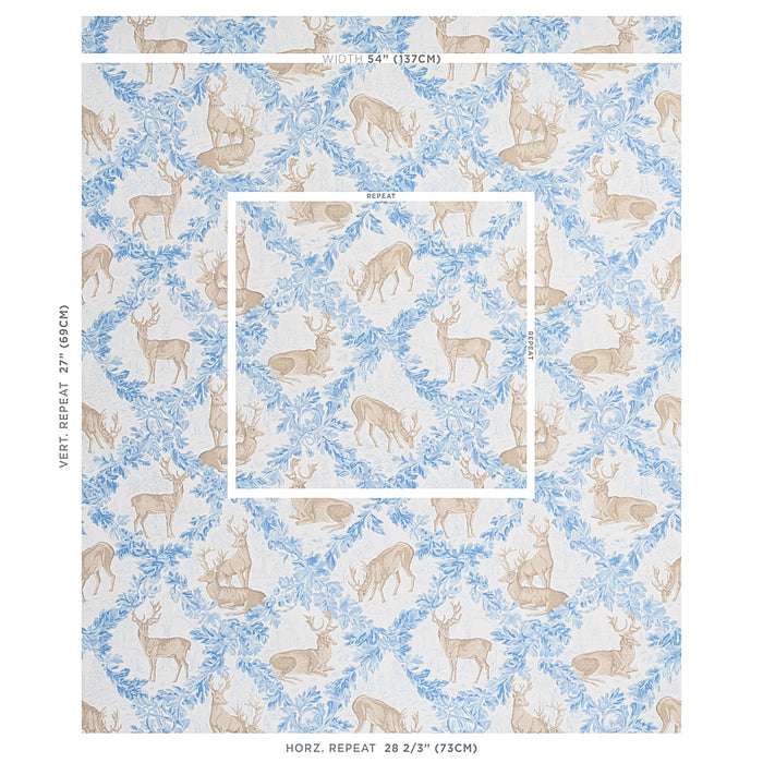 Schumacher Woburn Meadow Ice Wallpaper Sample 5012730