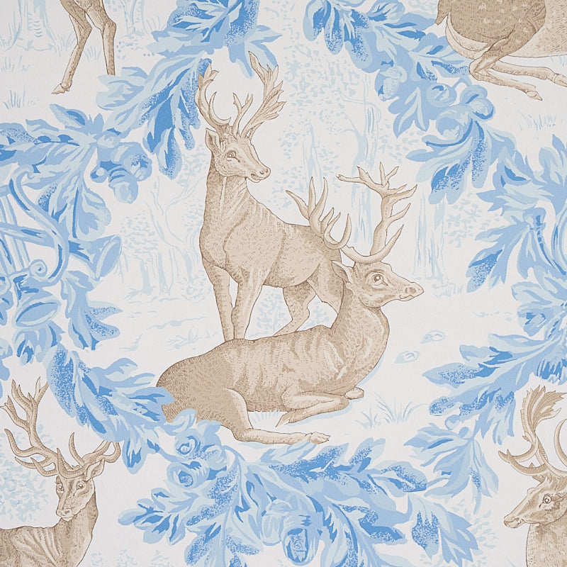 Schumacher Woburn Meadow Ice Wallpaper Sample 5012730