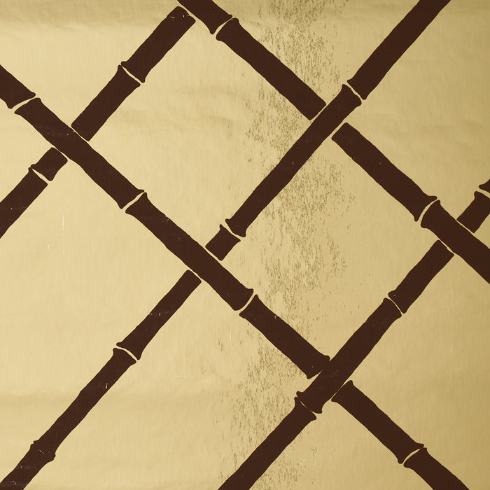 Schumacher Trellis Metallic Glam Gold Wallpaper Sample 5012760