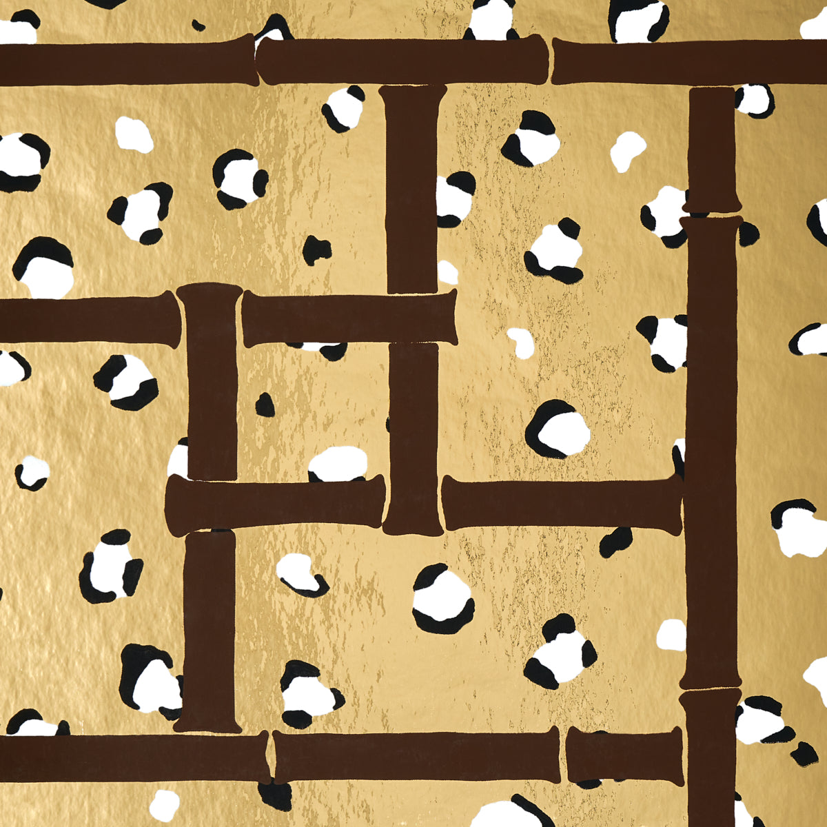 Schumacher Fancy Beast Metallic Glam Gold Wallpaper Sample 5012770