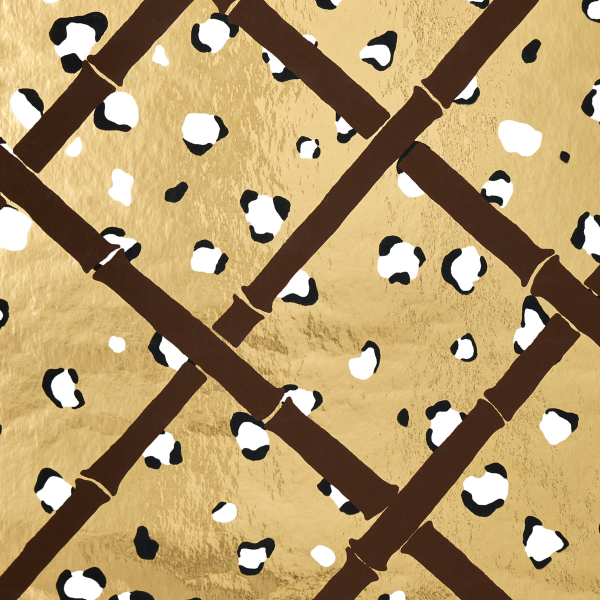 Schumacher Fancy Beast Metallic Glam Gold Wallpaper Sample 5012770