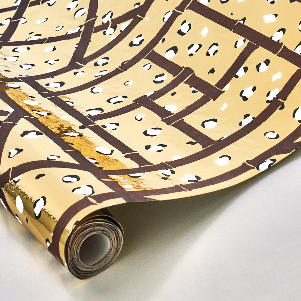 Schumacher Fancy Beast Metallic Glam Gold Wallpaper Sample 5012770