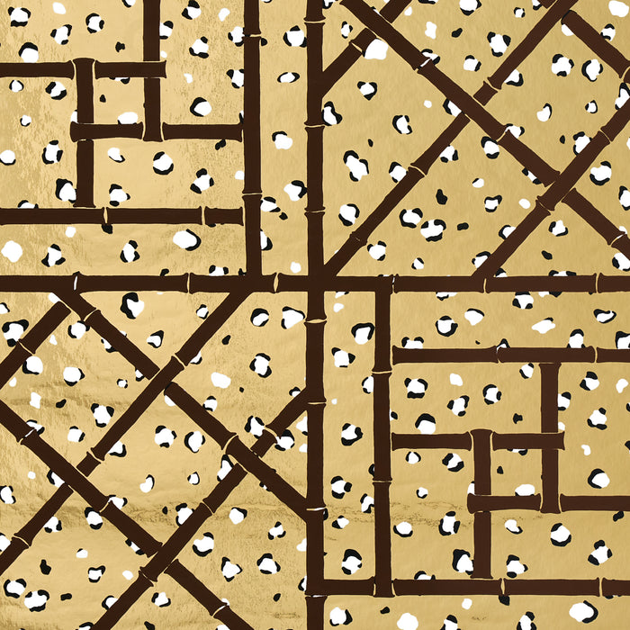 Schumacher Fancy Beast Metallic Glam Gold Wallpaper Sample 5012770