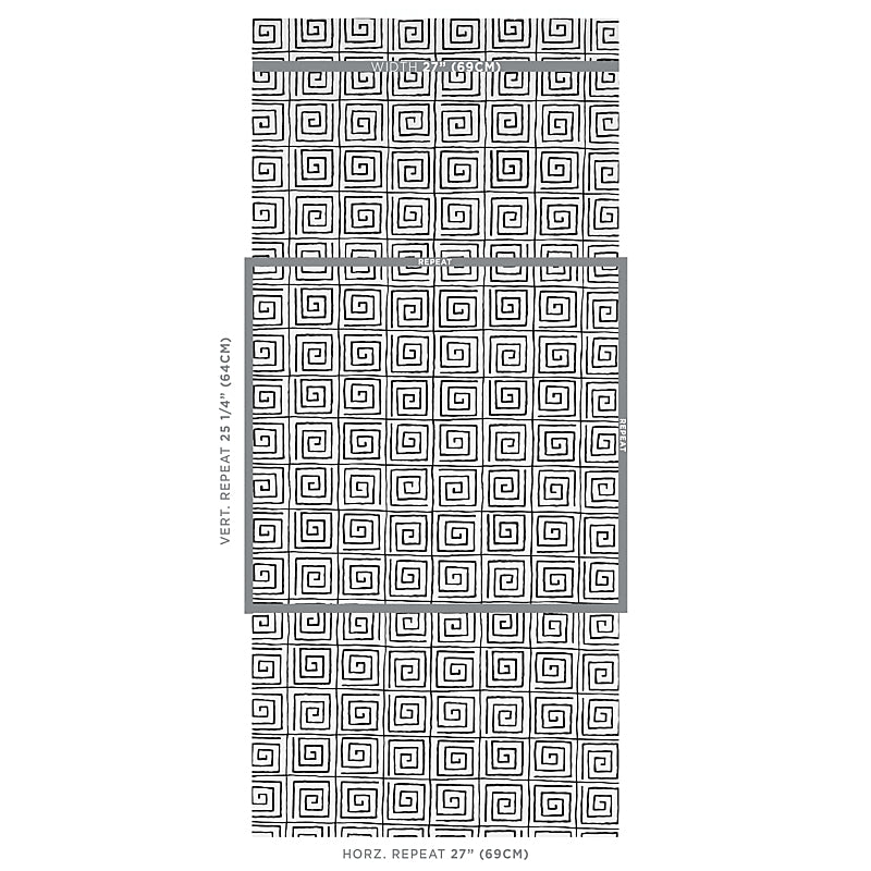 Schumacher Trousdale Black Wallpaper Sample 5012810
