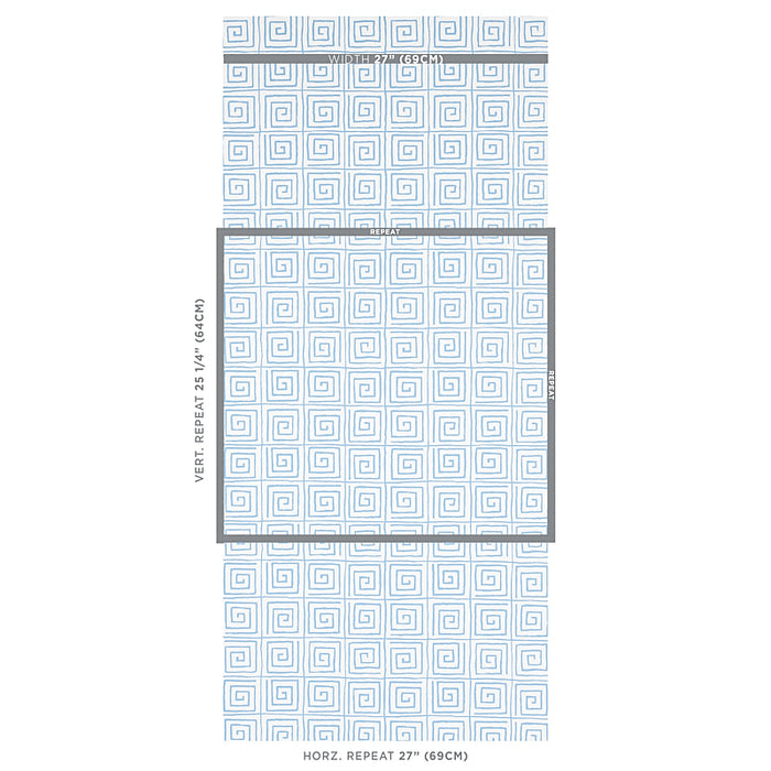 Schumacher Trousdale Aqua Wallpaper 5012812