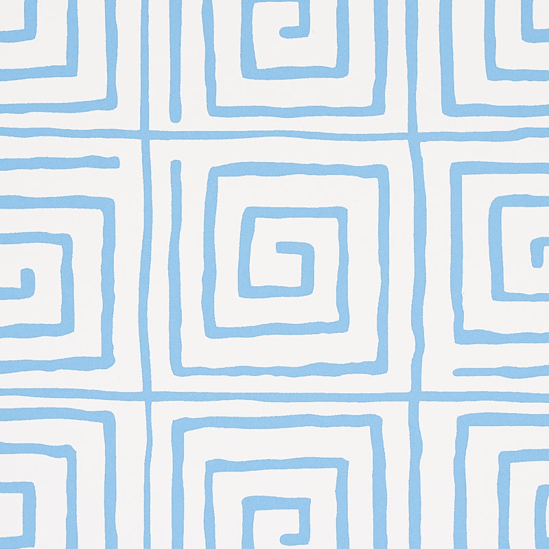 Schumacher Trousdale Aqua Wallpaper Sample 5012812